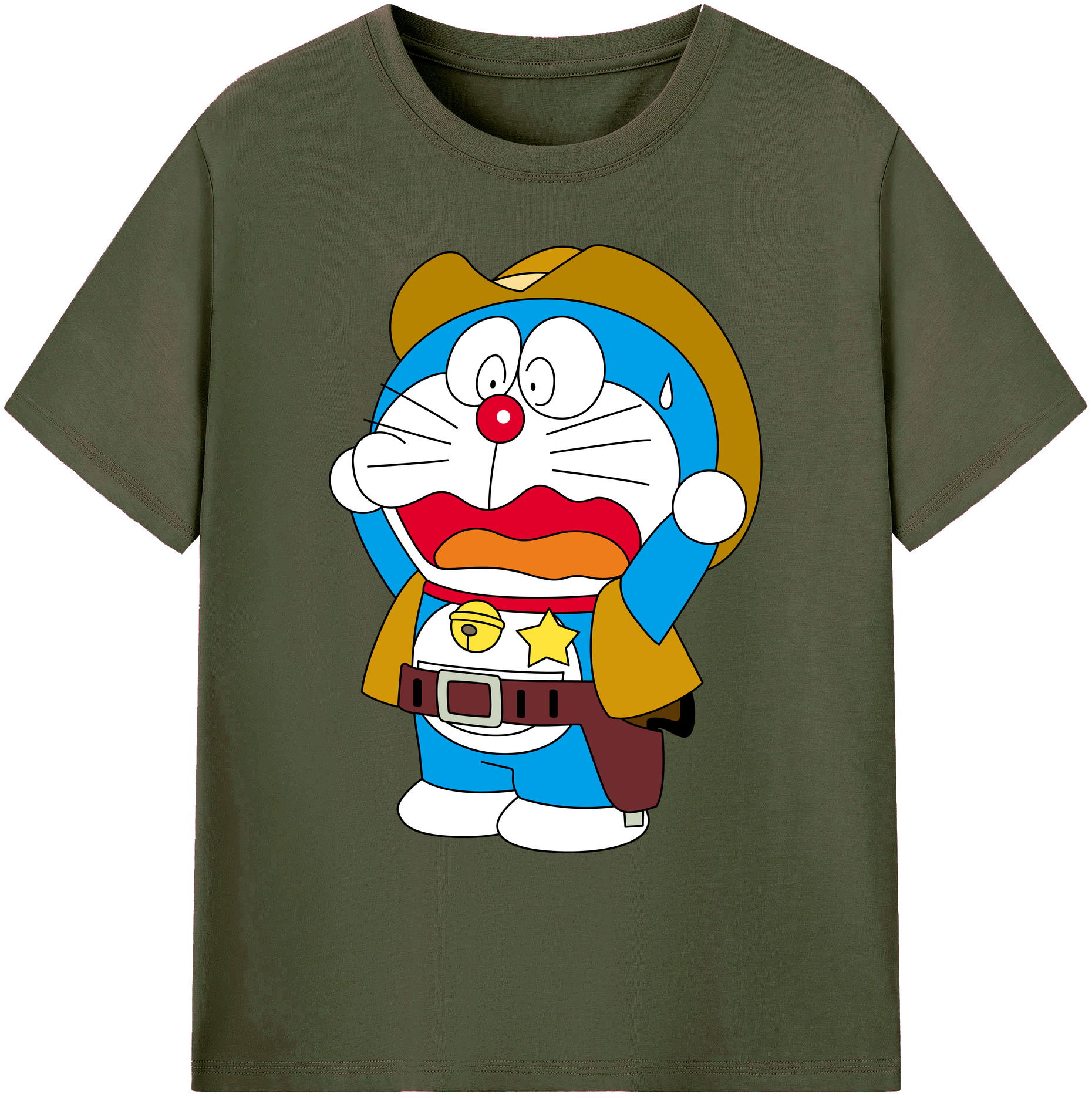 （画像用） ドラえもん Doraemon 綿100％ メンズ半袖Tシャツ｜肌触りやわらか＆通気性